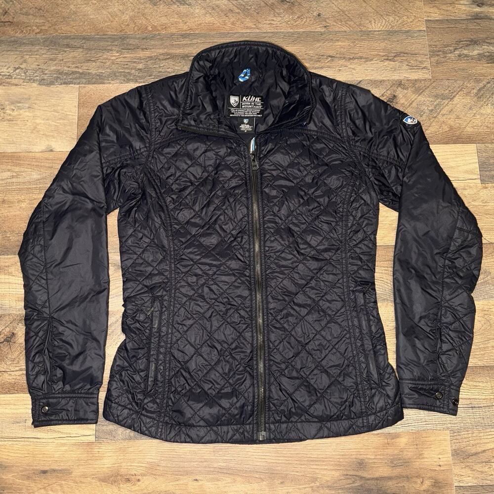 Kuhl Projekt Womens Black Fitted Jacket Full Zip Down Puffer Outdoors Small